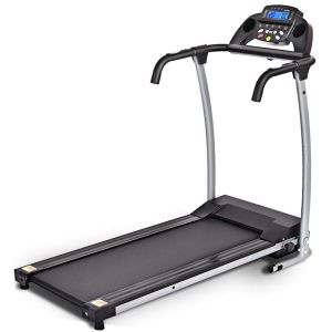 GOPLUS Folding Treadmill Electric Motorized Power Fitness Running Machine with LED Display and Mobile Phone Holder Perfect for Hom