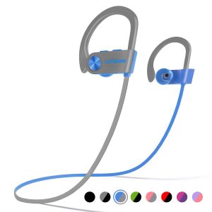 EasyCard אלקטרוניקה LETSCOM Bluetooth Headphones IPX7 Waterproof, Wireless Sport Earphones, HiFi Bass Stereo Sweatproof Earbuds w/Mic, Noise Cancellin