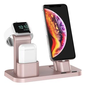 EasyCard אלקטרוניקה Conido 3 in 1 Charging Stand for Apple Watch Series 4/3/2/1, AirPods Dock and iPhone Xs/X Max/XR/X/8/7/6S/6